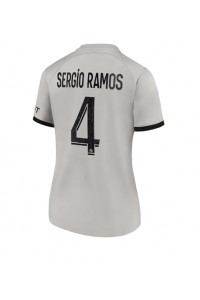 Paris Saint-Germain Sergio Ramos #4 Fotballdrakt Borte Klær Dame 2022-23 Korte ermer